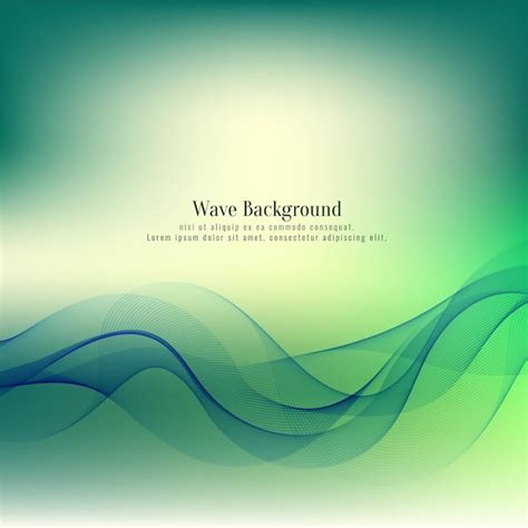 Free Vector Abstract Elegant Green Wave Decorative Background