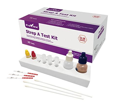 Preview Diagnostics Strep A Test Kit Clia Waived Rapid Test For Group