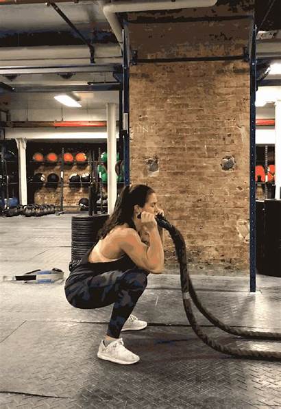 Shoulder Battle Workout Squat Press Rope Exercises