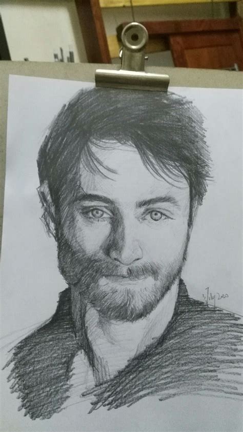Practice Work Daniel Radcliffe Pencil Drawings Practice Male Sketch