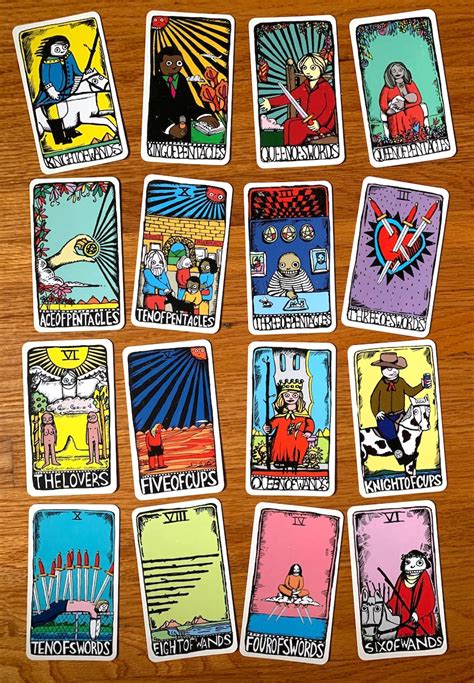 Tarot Deck Unique 78 Cards Hand Drawn Major And Minor Etsy