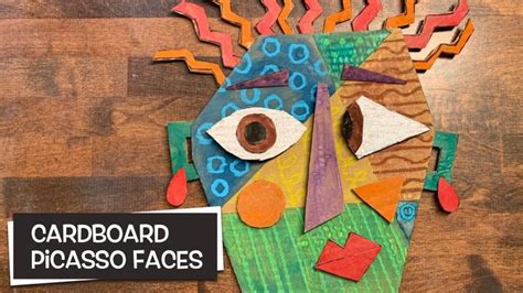 Cardboard Picasso Faces Art For Kids Kids Art Projects Picasso