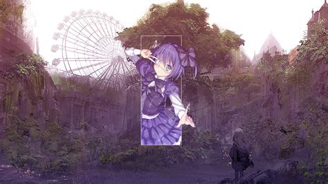Wallpaper Anime Girls Anime Landscape Photoshop Digital Art
