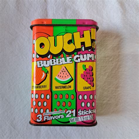 Ouch Bubble Gum Tin A Piece Of 90s Candy History Etsy