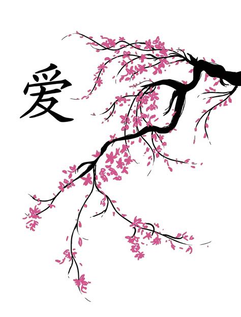 Sakura Flower Drawing Cherry Blossom Drawing Outline