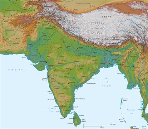 Geographic Map Of India