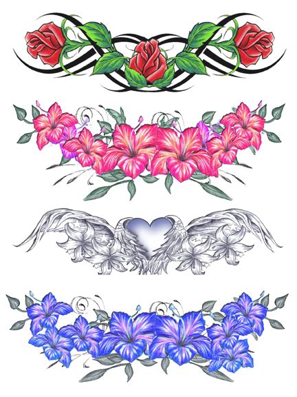 Temporary Tattoo Factory Floral Lower Back Temporary Tattoos