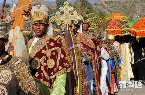Ethiopia Lalibela Timkat Festival Every Year On January 19 Stock