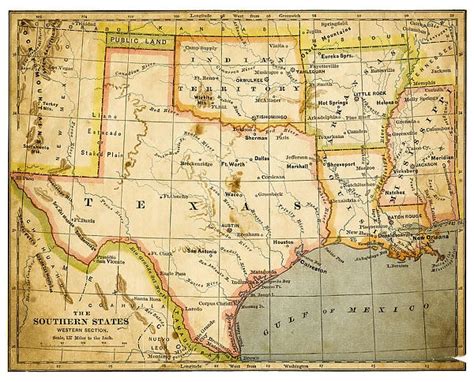 Map Of The Southern States 1883 Available As Framed Prints Photos