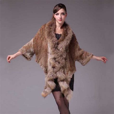 100 natural fur jacket knitted real rabbit fur coat for women with raccoon fur placket four