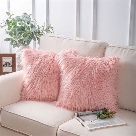 Set Of 2 Decorative New Luxury Series Merino Style Pink