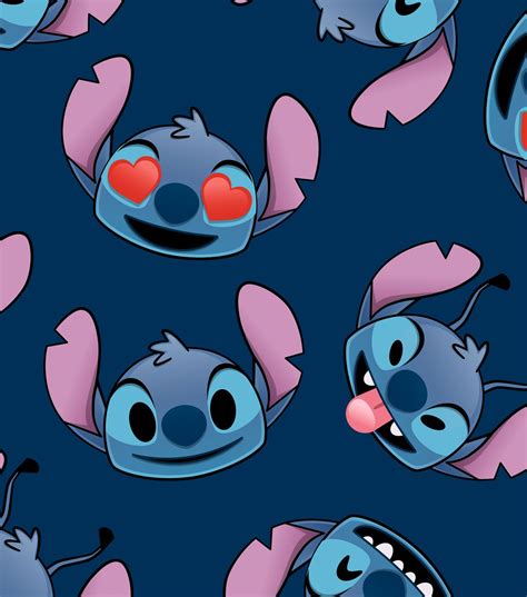 Disney Lilo And Stitch Fleece Fabric Stitch Emoji Faces Joann Lilo