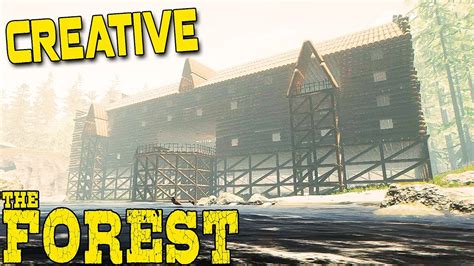 The Forest Creative Mode Huge Beach Mansion Base Update 057
