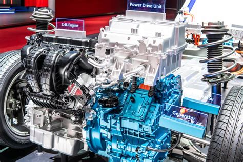 Cross Section Of Mitsubishi Outlander Phev Ev S Awc Engine At Geneva