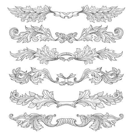 Free Vector Hand Drawn Vintage Page Dividers With Decorative Floral