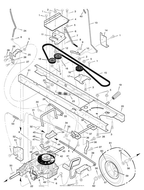 Murray 46573x92a Lawn Tractor 1998 Parts Diagram For Motion Drive
