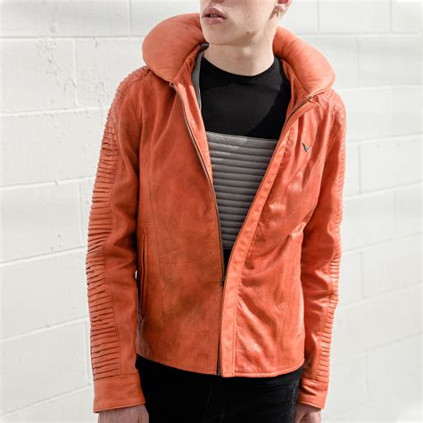 Skywalker Pilot Leather Jacket // Orange (XS) - Luca Designs - Touch of