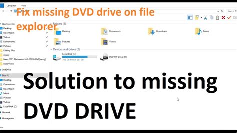 How To Fix Dvd Drive Not Showing In File Explorer Youtube