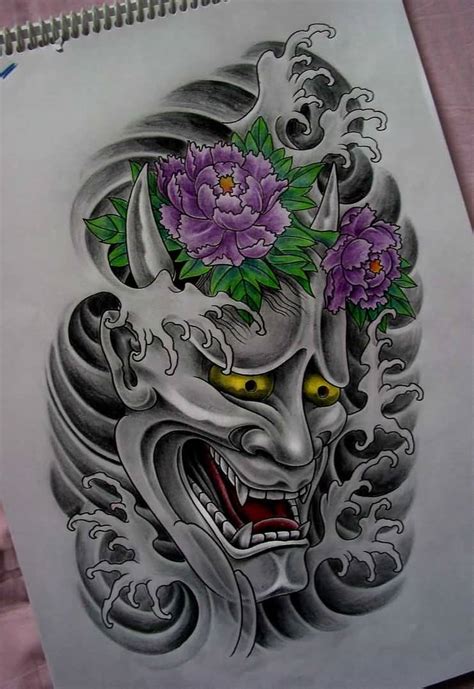 japanese hannya tattoo on full back by dave fried