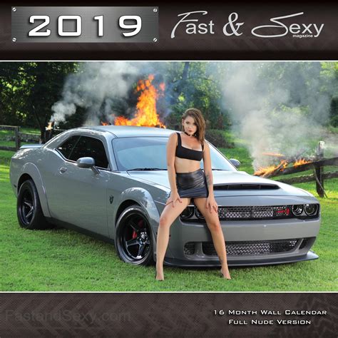 Galleon 2019 Fast And Sexy Car Girl Wall Calendar 12x12 Inches Nude Version