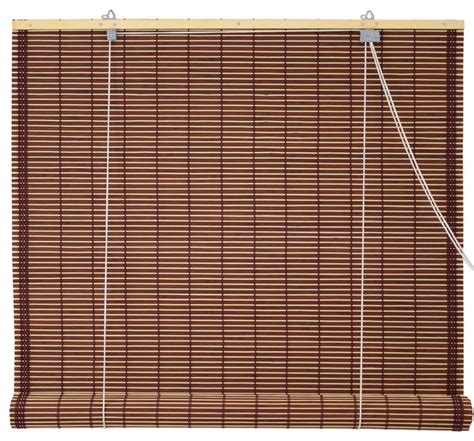Burnt Bamboo Roll Up Blinds Mahogany 48x72 Tropical Roller