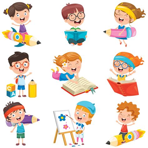 Kids Doing Fun Activities Set 913530 Vector Art At Vecteezy