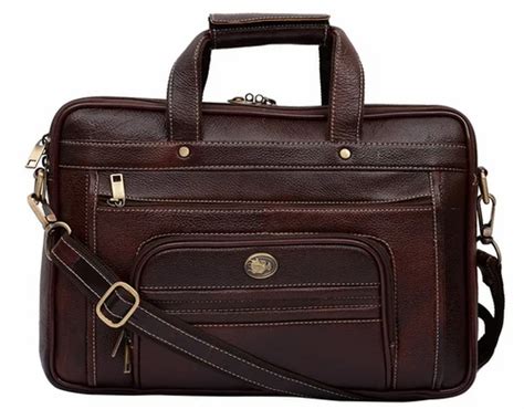 Leather Brown 14 Laptop Briefcase Jt 2001brown At Rs 2799 Leather
