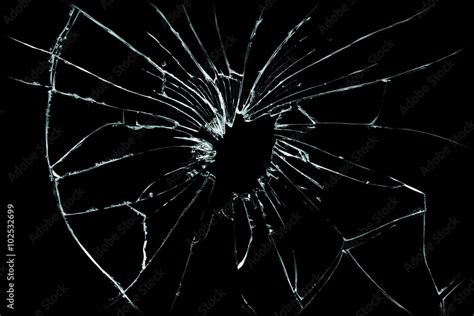 Broken Glass Texture Isolated Realistic Cracked Glass Effect Concept