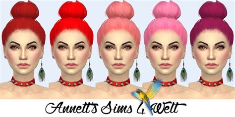 Promise Hair Recolors By Leah Lillith Sims 4 Hair