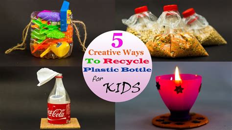 5 Creative Ways To Recycle Plastic Bottles For Kids Youtube