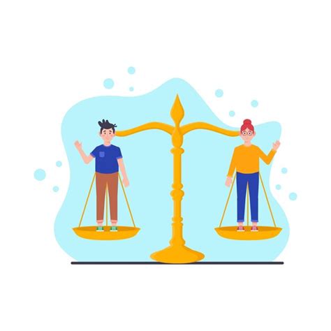 Premium Vector Law And Justice Concept Vector Illustration In Flat