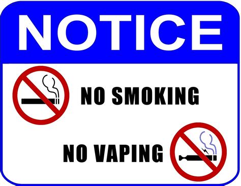 Can you vape with no nicotine. PCSCP Notice No Smoking No Vaping 11 inch by 9.5 inch Laminated Sign - Walmart.com - Walmart.com