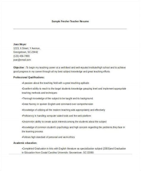 Our website was created for the unemployed looking for a job. Teacher Resume Examples - 26+ Free Word, PDF Documents Download | Free & Premium Templates