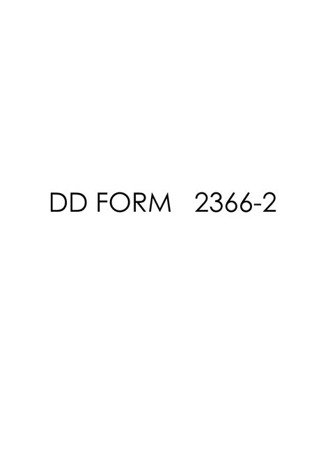 Download Fillable Dd Form 2366 2