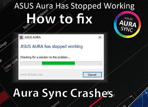 Asus Aura Has Stopped Working Currently Unavailable