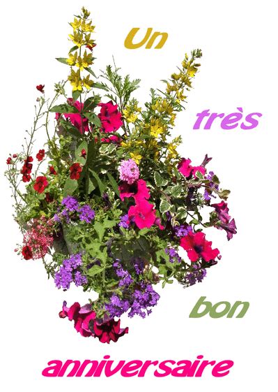 Carte Joyeux Anniversaire Fleurs