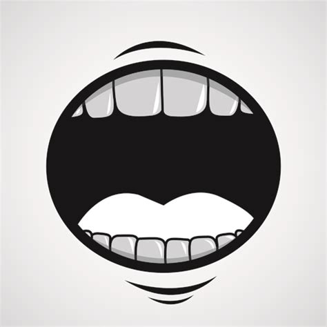Cartoon Mouth And Teeth Vector Set 01 Free Download