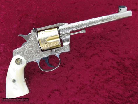 Colt Officers Model Flat Top Target Da Revolver Engraved