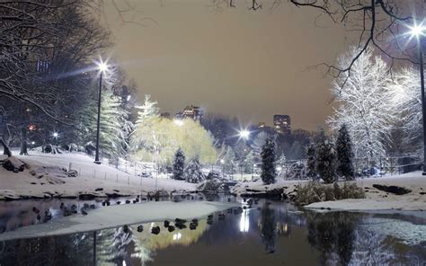 Water Landscapes Winter Snow Cityscapes City Lights Lakes
