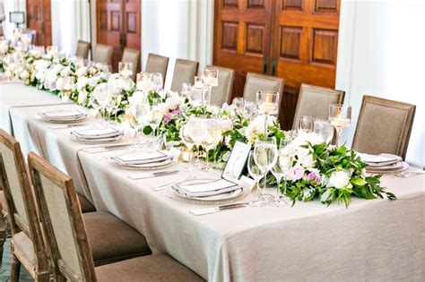 Wedding reception head tables