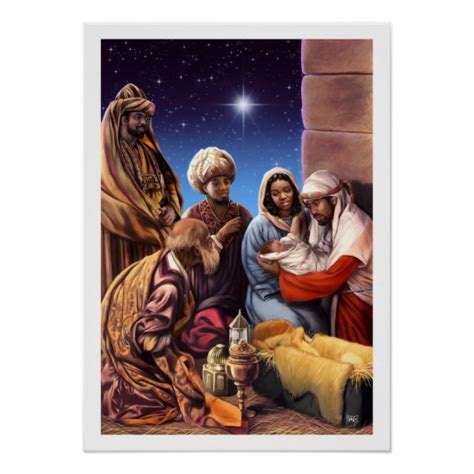 African American Nativity Scene Painting Art Print In 2020