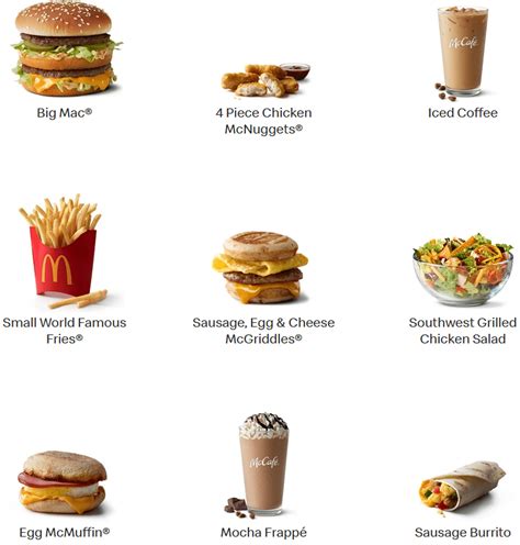 mcdonald s menu price list