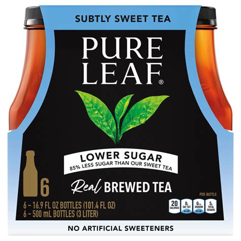 Save On Pure Leaf Real Brewed Tea Subtly Sweet Tea Lower Sugar 6 Pk
