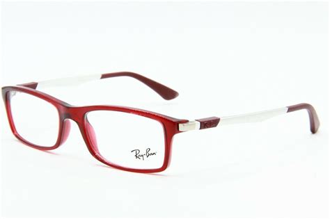 New Ray Ban Rb 7017 5773 Red Eyeglasses Authentic Frame Rx Rb7017 52 17 Eyeglass Frames