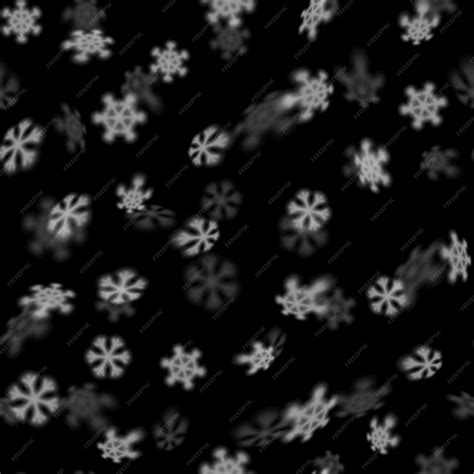 Premium Vector Christmas Seamless Snowflakes Pattern With Blurred Far