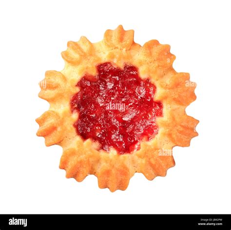 Butter Cookie With Jelly Center Stock Photo Alamy