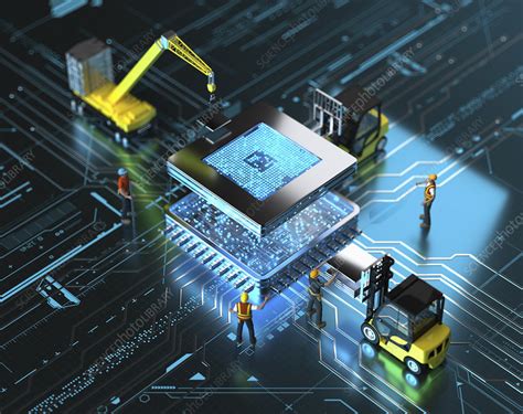 Motherboard Construction Conceptual Illustration Stock Image C040
