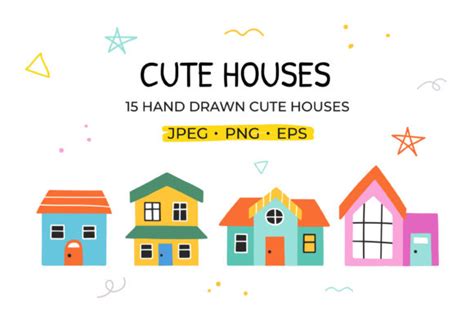 Hand Drawn Cute Houses Graphic By Yuliya Lins · Creative Fabrica