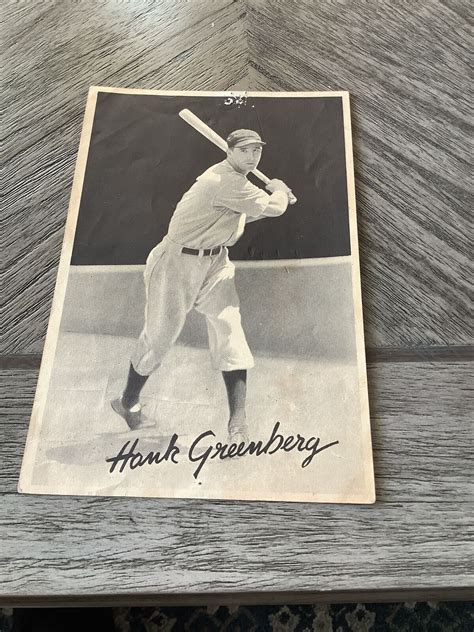 1939 Goudey R303 B Black And White Premium Hank Greenberg Detroit Tigers