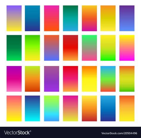 Color Gradients Set Royalty Free Vector Image Vectorstock